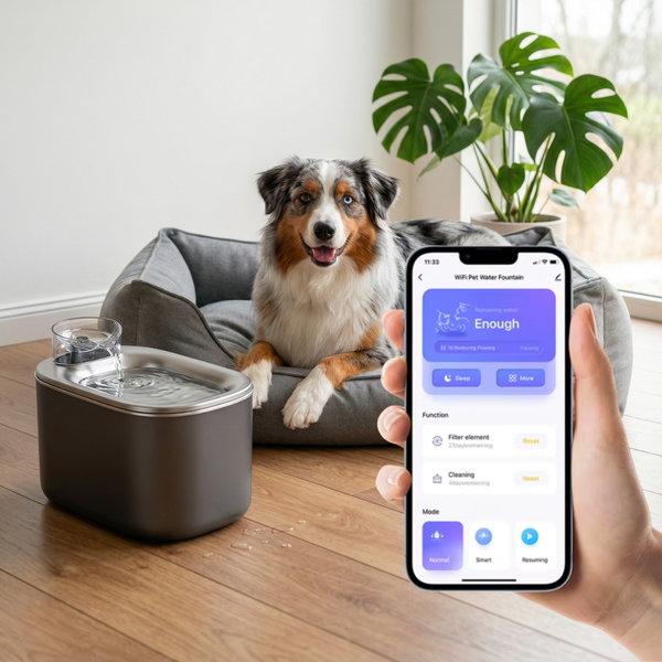 PureFlow Pro | Everything in the PureFlow, plus remote control: scheduling, water level alerts, cleaning reminders.
